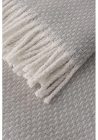 Plaid grigio chiaro con contenuto di cotone , 140 x 180 cm Zen - Euromant