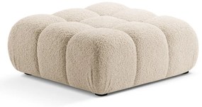 Poggiapiedi modulare beige in tessuto bouclé Bellis - Micadoni Home