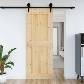 Porta Narvık 85x210 Cm İn Legno Massello Di Pino /