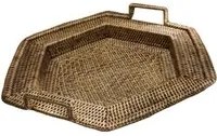 Vassoio rattan birman esagonale 2m cm44x50h7/10