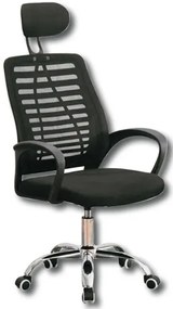 Poltrona Ufficio Mouse - Ergonomica, Schienale Traspirante, Nero