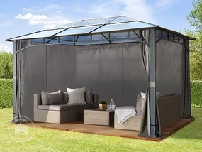 TOOLPORT Gazebo da giardino Hardtop Sunset Deluxe loft grigio