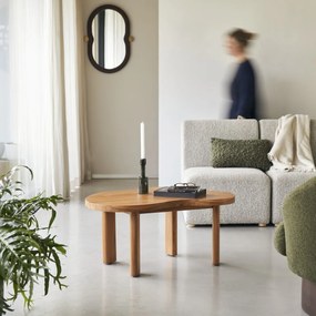 Tikamoon - Tavolino in legno di teak 90x60 Lothaire