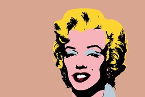 Carta da parati – Pop art Marilyn Monroe su sfondo marrone