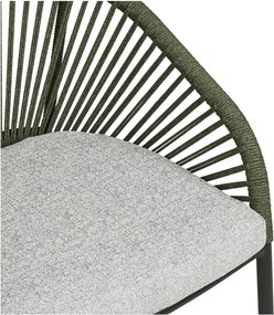 Sedia da esterno verde in metallo/in imbottito Novella – House Nordic