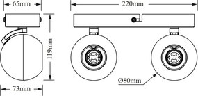 Osram - Faretto SPOT SPHERAL 2xGU10/6W/230V nero