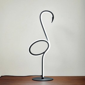 Lampada da tavolo a LED Pajaro Lindby, dimmerabile, Nero, Soggiorno / Sala da pranzo, Metallo, Moderno, Lampada da tavolo LED