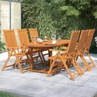 Set Mobili da Pranzo per Giardino 7 pz Legno Massello di Acacia 3079644