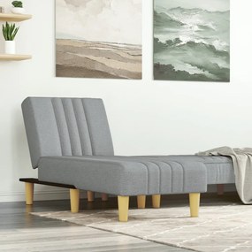 Chaise Longue İn Tessuto Grigio Chiaro /