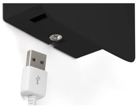 FARO 62116 - Faretto LED da muro  SUAU LED/3W/230V USB nero