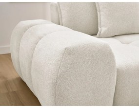 Divano angolare bianco allungabile e con contenitore (penisola a destra/chaise lounge) con rivestimento in ciniglia Everest – Bobochic Paris