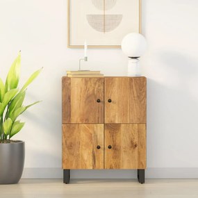 Credenza Con 4 Ante 60x33x75 Cm İn Legno Massello Di Mango /
