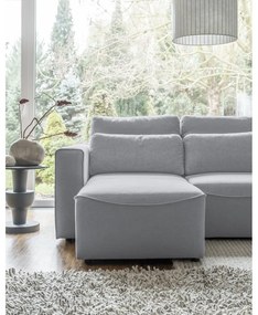 Divano letto angolare grigio chiaro (variabile) Homely Tommy - Miuform