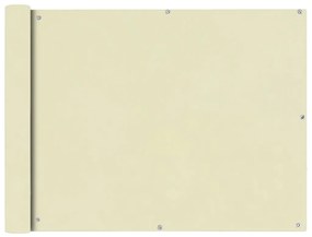 Paravento Da Balcone İn Tessuto Oxford 90x400 Cm Crema /