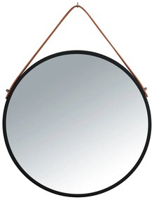Specchio sospeso nero , ø 40 cm Borrone - Wenko