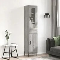 Credenza Grigio Sonoma 34,5x34x180 cm in Legno Multistrato 3199503