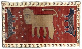 Gabbeh Tappeto persiano 100 x 170 Rosso (Iran) Annodato A Mano