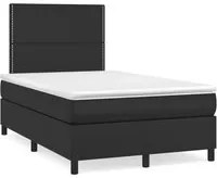 Letto a Molle con Materasso e LED Nero 120x190 cm in Similpelle 3270287