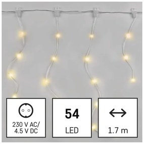 Catena LED natalizia da esterno 54xLED/8 funzioni 6,7x0,7m IP44 bianco caldo
