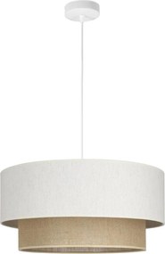 Lampadario a sospensione su cavo NATIA 1xE27/60W/230V Ø 45 cm bianco/marrone
