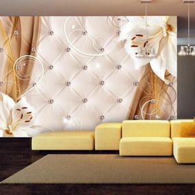 Fotomurale adesivo  Lilies and gold  Larghezza x Altezza Home decor 98x70