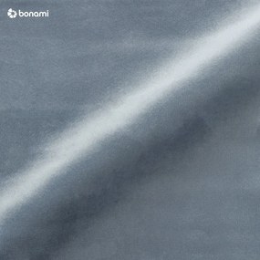 Letto matrimoniale imbottito azzurro in velluto con contenitore con rete inclusa 200x200 cm Arendal – Cosmopolitan Design