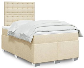 Giroletto A Molle Con Materasso Crema 120x200 Cm İn Tessuto /