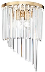 Ideal Lux - Applique di cristallo CARLTON 3xE14/40W/230V oro