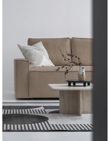 Divano letto angolare in velluto a coste beige Brave Dave - Miuform