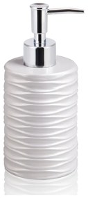 Dispenser di sapone in poliresina bianca 200 ml Wave - Tomasucci