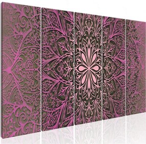 Quadro Pink Mandala  Colore Grigio, Dimensioni e Misure 225x90