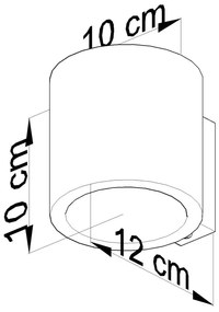 Lampada da parete in legno Roda - Sollux