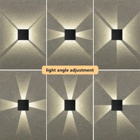Brilagi - Applique da parete per esterni a LED QUADRAY LED/4W/230V nero IP65