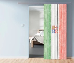 Porta scorrevole Italia in alluminio multicolore, L 92.5 x H 211.5 cm, con binario Alu/legno Reversibile