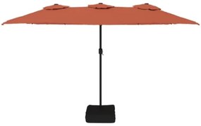 Ombrellone a Doppia Testa Terracotta 449x245 cm