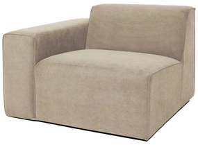 Modulo divano in velluto a coste beige (angolo sinistro) Sting - Scandic