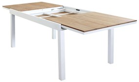 VIDUUS - set tavolo in alluminio e polywood cm 200/300 x 95 x 74 h con 6 poltrone Viduus