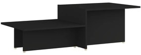 Tavolino da salotto nero 111,5x50x33 cm in legno multistrato