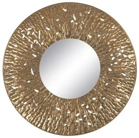 Specchio da parete Dorato Cristallo Ferro 76,5 x 7 x 76,5 cm