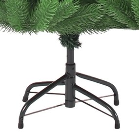 Albero Natale Artificiale Nordmann LED Palline Verde 180 cm