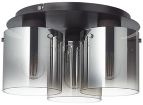 Brilliant - Plafoniera BETH 3xE27/60W/230V Ø 37 cm nero/fumé