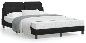 Letto con materasso nero 120x200 cm in similpelle