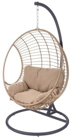 Sedia da giardino sospesa in rattan beige Ariki - LDK Garden