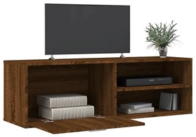 Mobile porta tv rovere marrone 120x34x37 cm legno multistrato