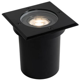 Faretto da terra per esterni nero quadrato orientabile IP65 - Delux