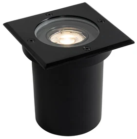 Faretto da terra per esterni nero quadrato orientabile IP65 - Delux