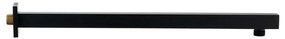 Sapho - Braccio doccia quadrato 40 cm opaco nero