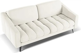 Divano bianco con rivestimento in velluto 202 cm Nalu – Makamii