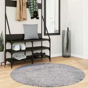 Tappeto Shaggy Pamplona A Pelo Lungo Moderno Blu Ø 120 Cm /