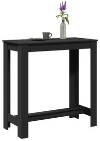 Tavolo Da Bar Nero 102x50x103,5 Cm İn Legno Multistrato /